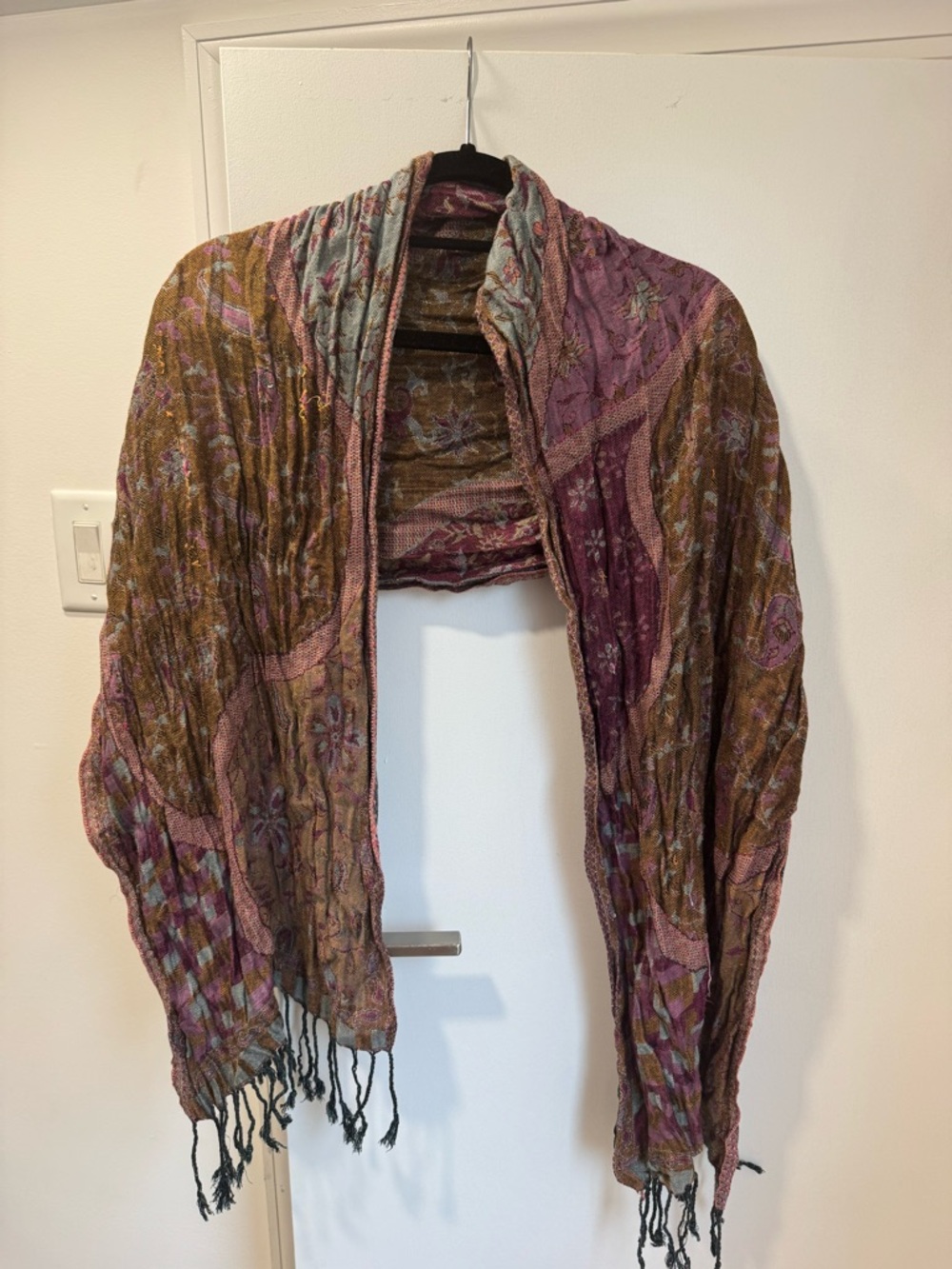 Bohemian Floral Pattern Multi-Color Scarf Wrap